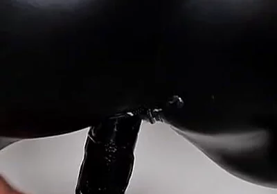Raw Clip in the Pvc Black Suit Taking Rambone