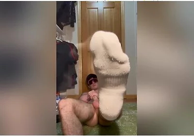 White Socks Jock Jerk Finger