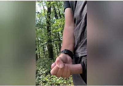 Cumshot In The Middle Of The Forrest