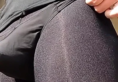 Guy in Spandex Cums on the Balcony in Front of the the Whole Neighborhood
