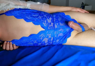 I Have a Wet Dream and Cum on My Own Face From Taking a Nap in Sexy Lingerie