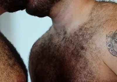 Hairy Bear Top Pounds Two Bottoms: Threesome Jockstrap Fucking