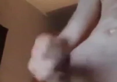 Strip with shaved masturbation