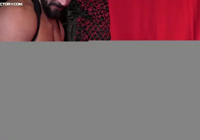 Santi plays with a huge dildo in the berlin dark when andy decides to replace that dildo.