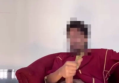 Arab Muslim Man Jerks off Fat Cock After Prayer