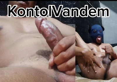 Fat Guy, with Oil Smeared Enjoys a Squirting Cock