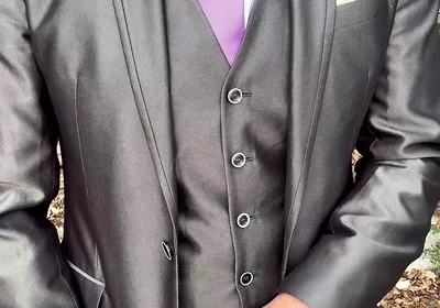 Public Outdoor Masturbation in a Shiny Suit