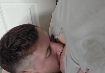 Sucking off and Rimming My Step Dad at Gloryhole Anonymous Cum on Facial Taboo