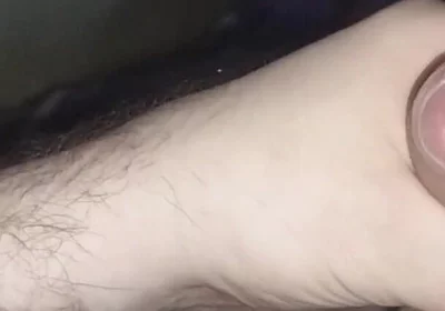 Masturbating on Bed and Huge Cumshot to My Hairy Belly