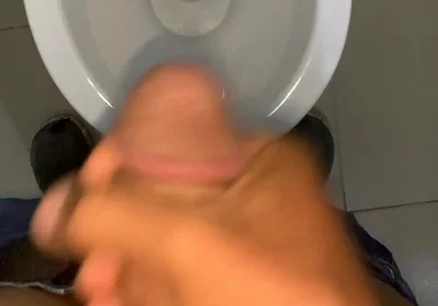 Toilet Jerk off at Work