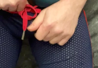 Jules' First Piss Desperation Challenge After Being Trained Many Times by His Flatmate Simon to Pee Himself, He Is Now Dared to