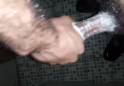 Boy Jerks off in the Shower for His Aunt