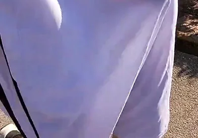 Flashing My Boner in See Thru Basketball Shorts for the Cyclists and Runners