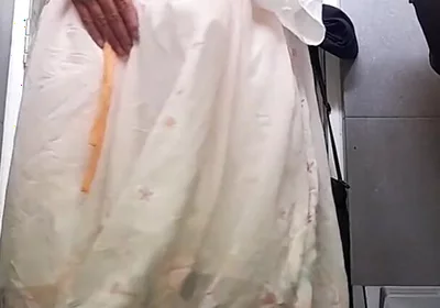 Crossdresser Cum Wearing Cute Chinese Hanfu Dress