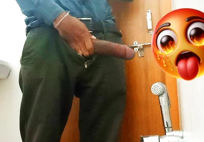 Today in the Office Toilet, I Spit on My Cock, Masturbated and Ejaculated