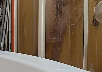 Hairy Guy Taking a Shower at His Female Friend’s Place