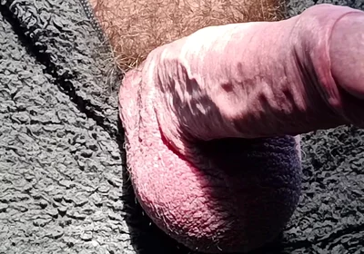 Outdoor Cruising Big Uncut Cock Woodland Onesie Wanking, Edging, Close up Moaning Creamy Cum