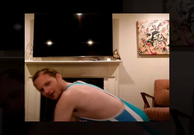 Singlet Wrestles Boy, Strips, Sucks, Rims, Bareback Doggy Style on the Living Room Floor