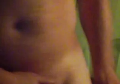 Sexy Naked Man Caresses Himself.