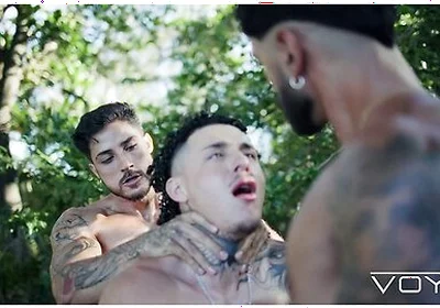 Sneaky Fuck In The Woods Turns Into Threesome With Markin Wolf
