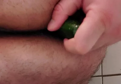 Big Ass Anal Play with Cucumber