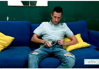 Hot Brunette Twink Thomas T Jerks Off And Fingers His Butt!