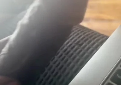 Stroking My Big Black Cock Watching Porn