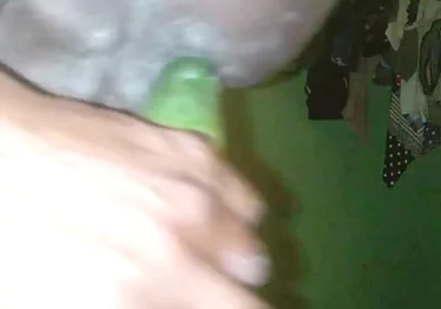 Deep Anal Sex with a Big Cucumber