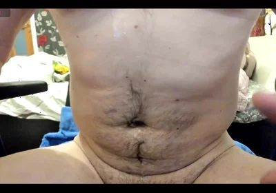 Big cumshot on my big belly