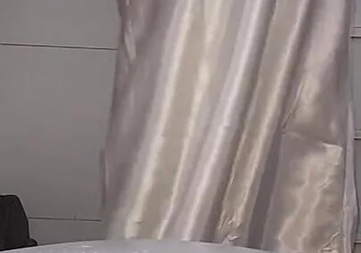 Satin White Long Lingerie Fetish Cum