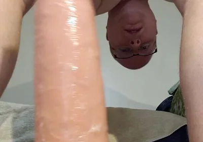 Stretching My Ass Whit New Huge 15 Inch King Cock Dildo