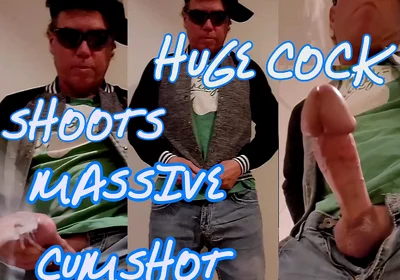 Huge Cock Shoots Massive Cumshot