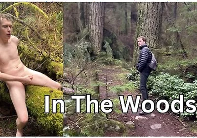 Blond Twink Pisses And Cums In Public During A Walk In The Forest