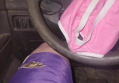 Using Pink Panties to Jerk off in My Car.