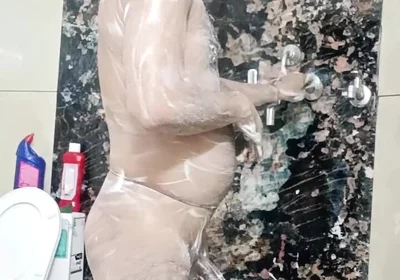 Desi Man Taking a Shower