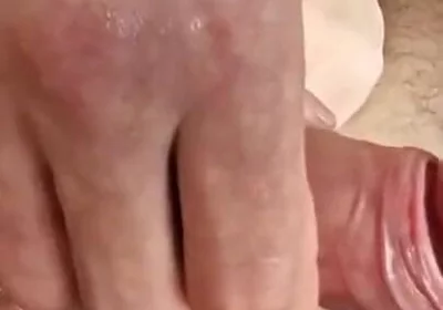 A Dirty Bitch Covered in Cum From Fucking Like a Slut on a Table