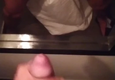 Thick Dick Mirror Tease with Spit on the Tip and Slow Rubs