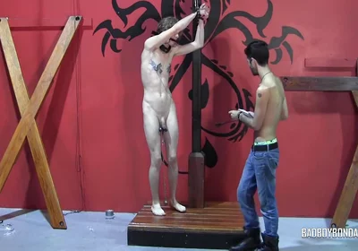 Stretching His Saggy Nuts