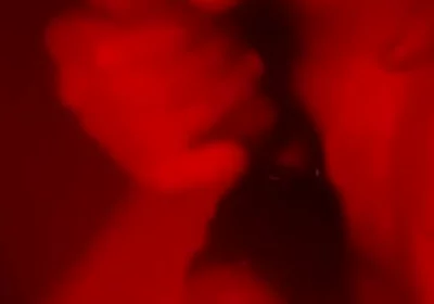 Oily Masturbation in Red Monochrome