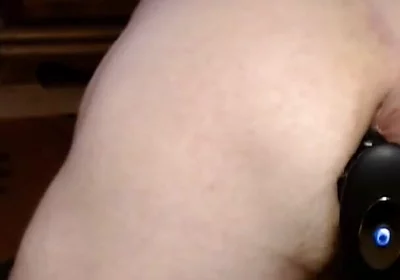 Penis and Ball Ring Thrusting Butt Plug Giving Me an Anal Orgasm