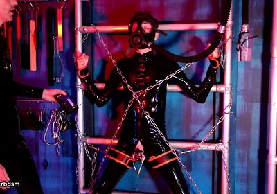 Chained up for Tom Baker's Electric Play