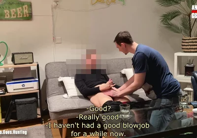 Curious Technician Invited Back to Get His Cock Sucked Again