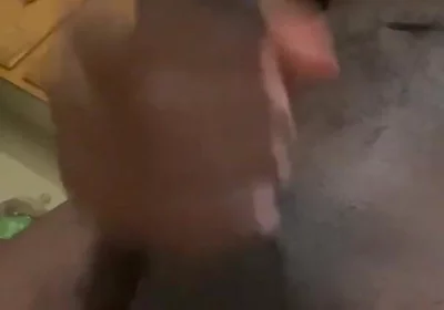 Risky Wanking in the Kitchen in a Shared House