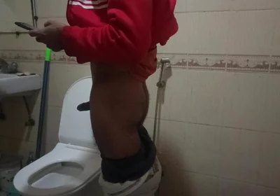 Desi in Bathroom