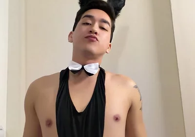 Cute Femboy Bunny Seducing