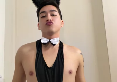 Cute Femboy Bunny Seducing