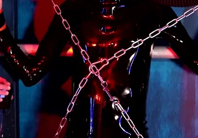 Chained up for Tom Baker's Electric Play