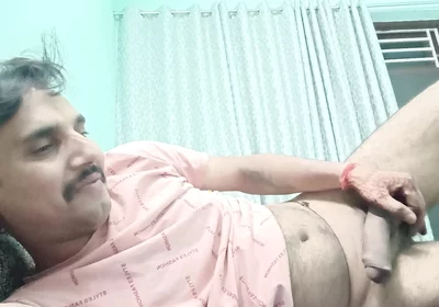Indian Police Officer Stepfather Get Shower and Masterbation Show