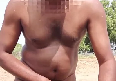 Outdoor Field Nude - Sexy Indian Young Man Acting Funny Masturbating