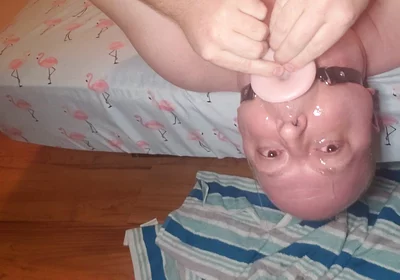 Deepthroat 7 Inch King Cock Dildo Whit Mouth Gag Ring